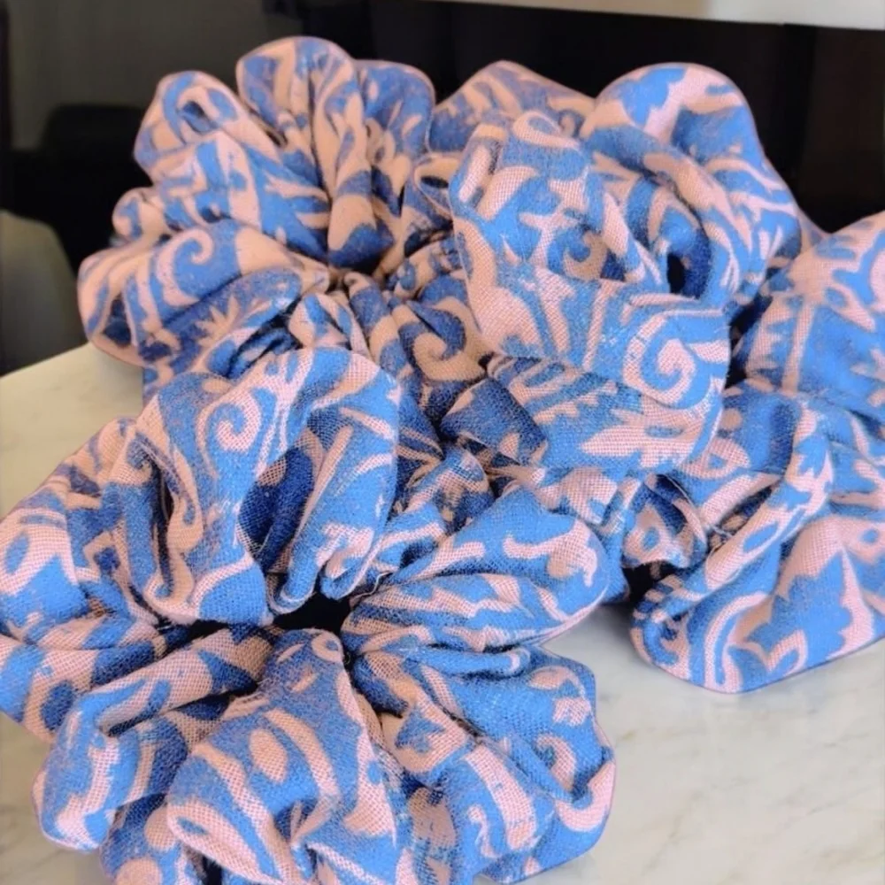 Stylish Patterned Scrunchies Set